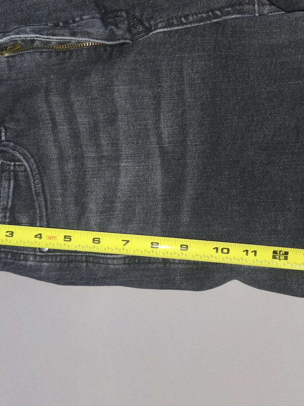 Judy Blue Jean Shorts Womens Large Black Denim Stretch Cuffed Casual Mid Rise
